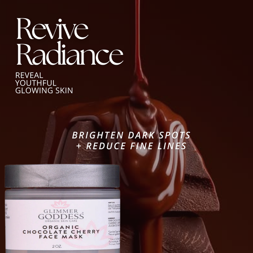 Glimmer Goddess® Organic Skin Care Organic Chocolate Cherry Face Mask – Antioxidant Anti-Aging Treatment Masks & Peels