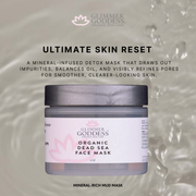 Glimmer Goddess® Organic Skin Care Organic Dead Sea Mud Mask – Exfoliate & Rejuvenate Masks & Peels