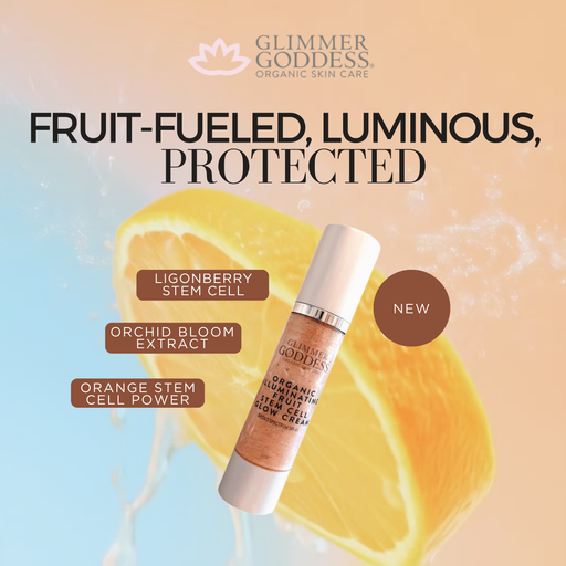 Glimmer Goddess® Organic Skin Care Organic CC Cream with SPF 45 – Illuminating Fruit Stem Cell Glow Cream with Reef-Safe Sunscreen Moisturizers