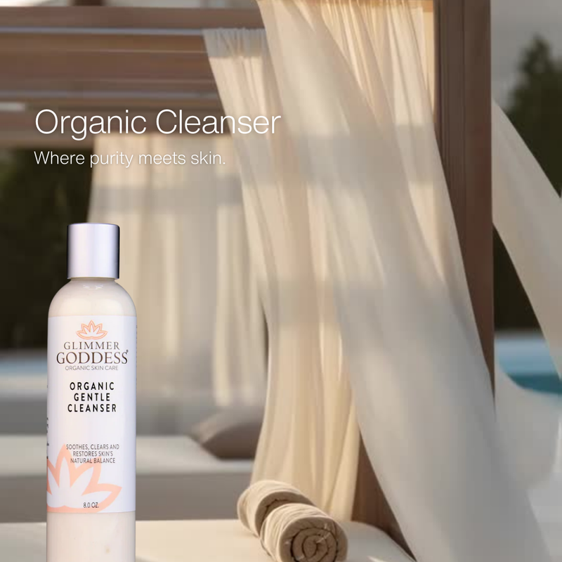 Glimmer Goddess® Organic Skin Care Organic Sensitive Skin Cleanser – Gentle AHA Face Wash Cleansers & Scrubs
