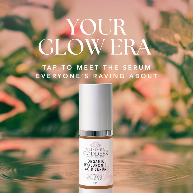Glimmer Goddess® Organic Skin Care Organic Hyaluronic Acid Serum – Plumping Hydration 1 oz. Serums