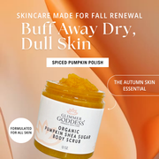 Glimmer Goddess® Organic Skin Care Organic Pumpkin Shea Sugar Body Scrub – Fall Scented Exfoliator Cleansers & Scrubs