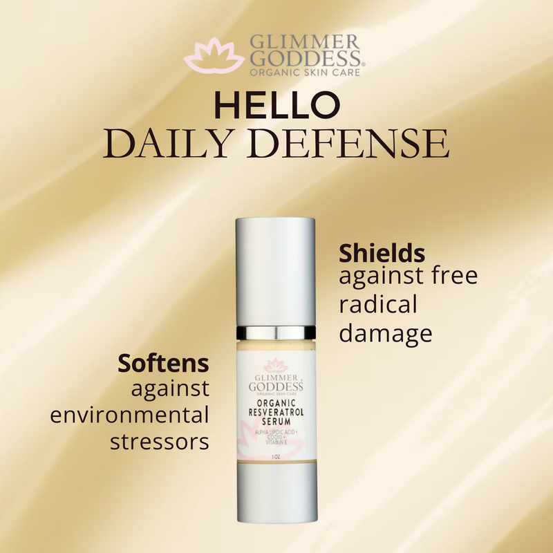 Glimmer Goddess® Organic Skin Care Organic Resveratrol Serum – Instant Firming Serums
