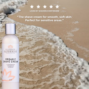 Glimmer Goddess® Organic Skin Care Organic Shave Cream for Sensitive Skin – Hydrating Formula Shaving