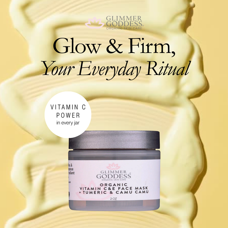 Glimmer Goddess® Organic Skin Care Organic Vitamin C & E Brightening Face Mask Masks & Peels