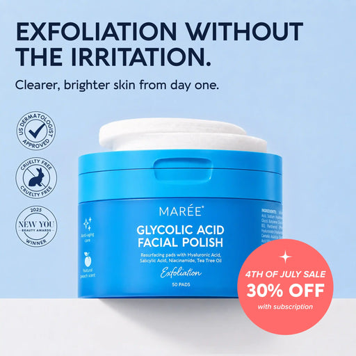 Maree Glycolic Acid Exfoliating Pads Light Blue 1 item - Complete your routine,2 items - Good choice,3 items - Best price