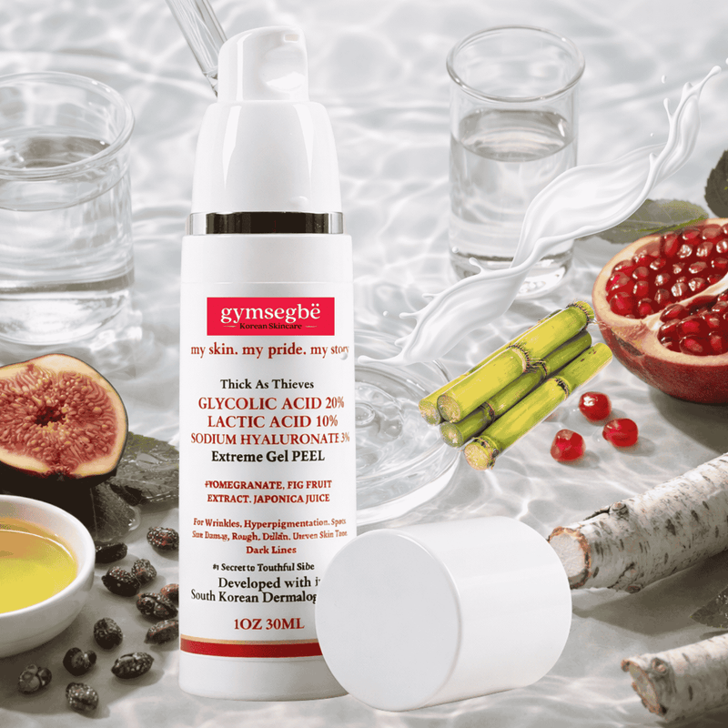 gymsegbë Thick As Thieves Pure Glycolic Acid Lactic Acid Extreme Gel Peel - 30ml Exfoliation, Dark Spots, Hyperpigmentation Light Gray 1 bottle