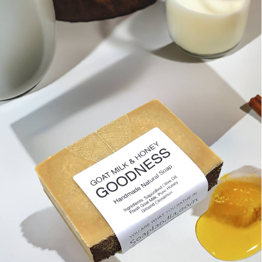 Soaplandia Soap Store Goat Milk & Honey Goodness Soap, Unscented Bar Soap