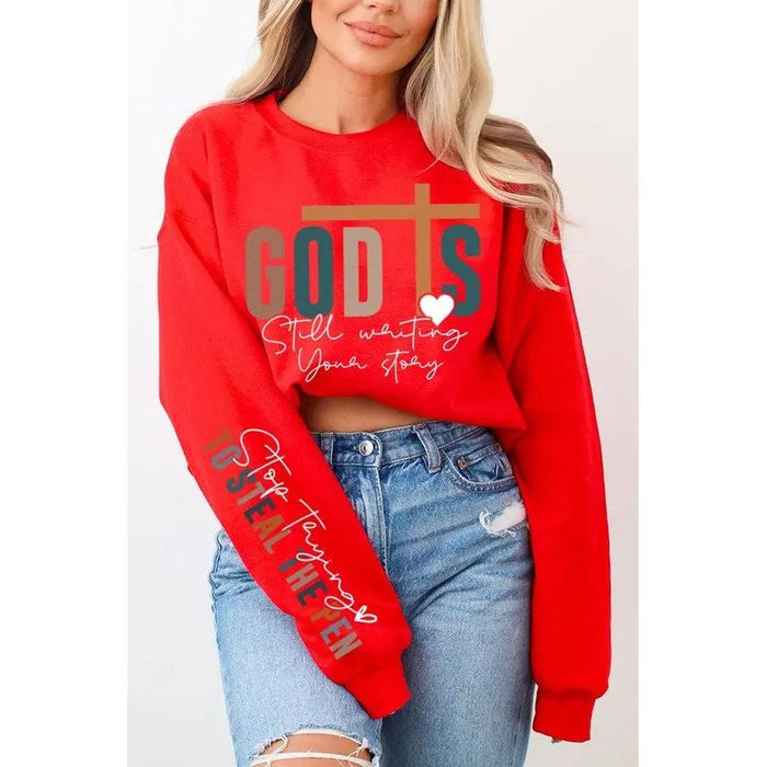 God Writing Your Story Graphic Fleece Sweatshirts