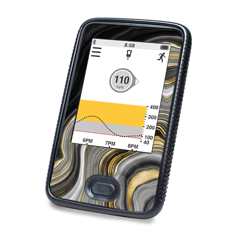 Peelz Gold Marble Designed for DEXCOM G6 Touchscreen Receiver Peelz/Stickers