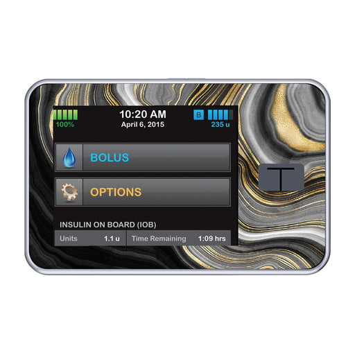 Peelz Gold Marble Sticker for Tandem t:slim Peelz/Stickers