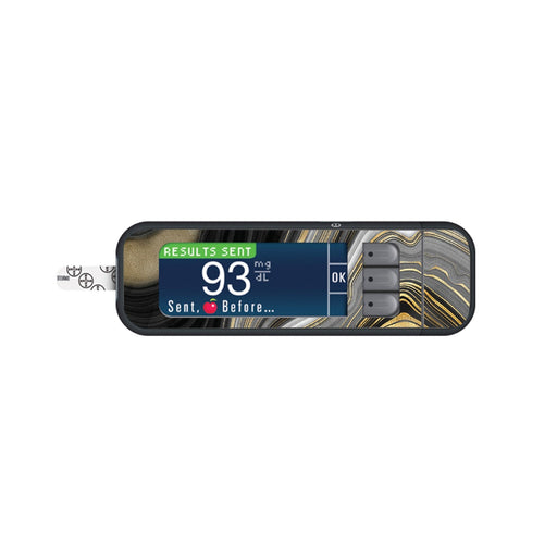Peelz Gold Marble for Bayer Contour© Next Glucometer Peelz/Stickers