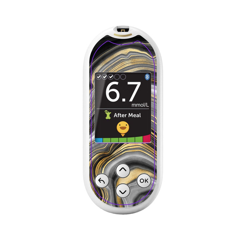 Peelz Gold Marble for OneTouch Verio Reflect Glucometer Peelz/Stickers