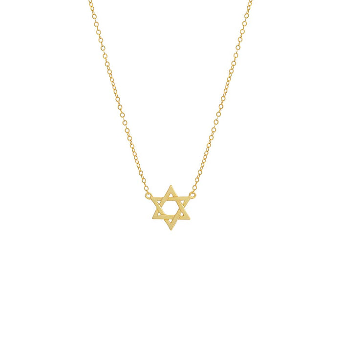 Solid Star Of David Necklace