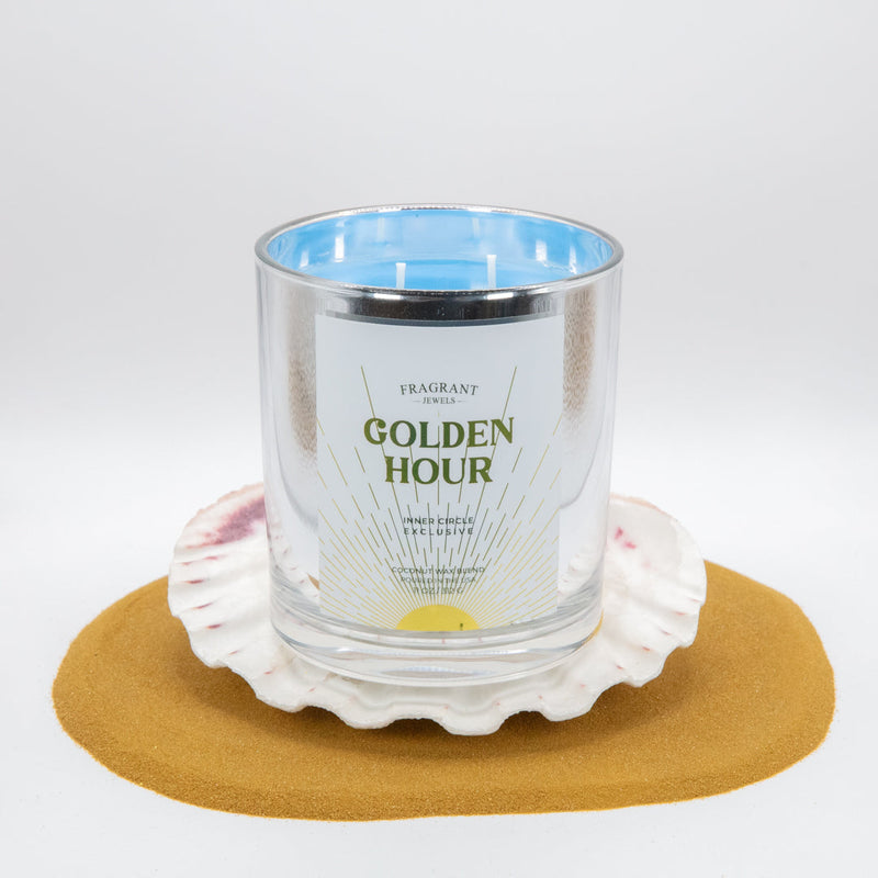 Fragrant Jewels Golden Hour - Candle and Bath Bomb Set Bundle (Candle & Bath Bomb)