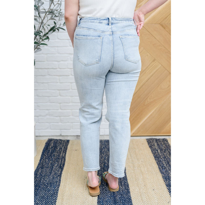 Good Karma Light Wash Distressed Jeans