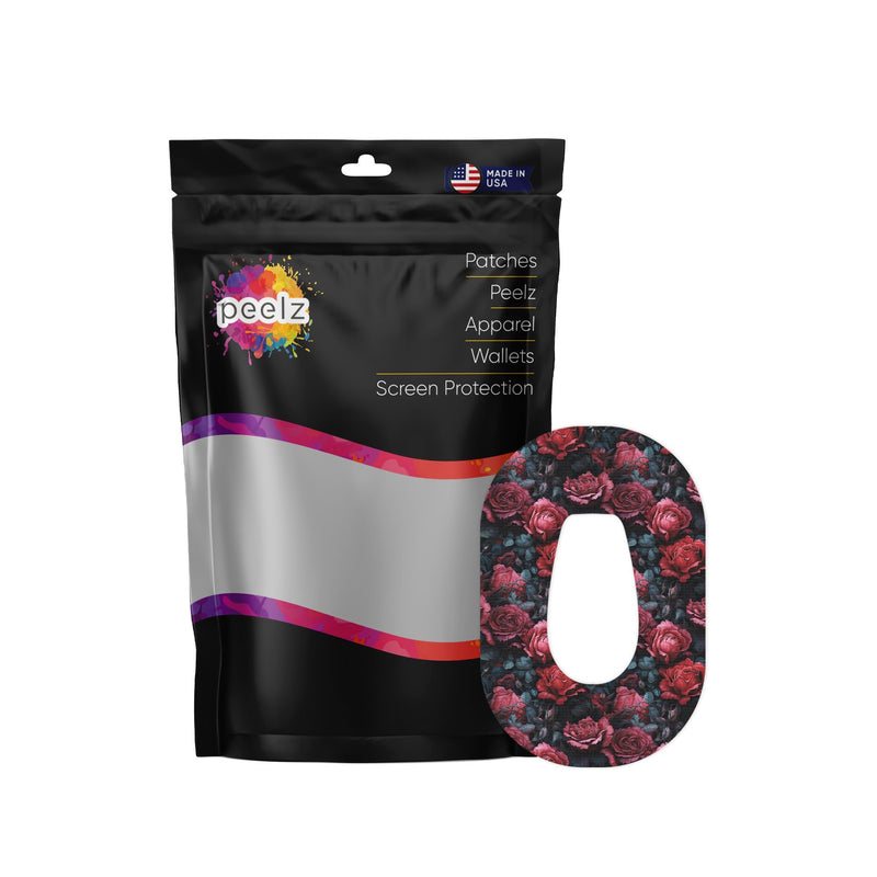 Peelz Gothic Roses Dexcom G6 Patch Tape - Pump Peelz Patch Medical Tape