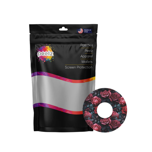 Peelz Gothic Roses Patch Tape Designed for the FreeStyle Libre 3 Plus & Lingo Patch Medical Tape