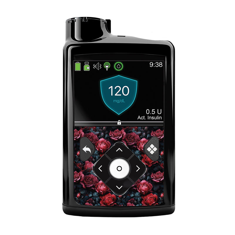 Peelz Gothic Roses for Medtronic MiniMed 770G & 780G Peelz/Stickers