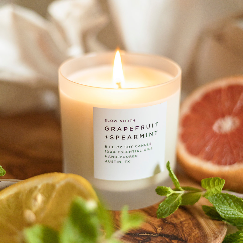 Slow North Grapefruit + Spearmint - Signature Candle Frosted Candles