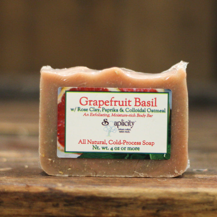 Soaplicity - Grapefruit Basil Soap Bar - Discontinued