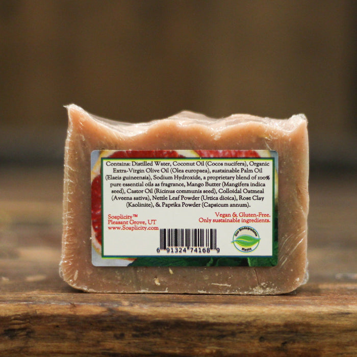 Soaplicity - Grapefruit Basil Soap Bar - Discontinued