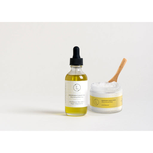 Lizush Moisturizing set with Grapefruit body oil and Body scrub CREAMS & OILS