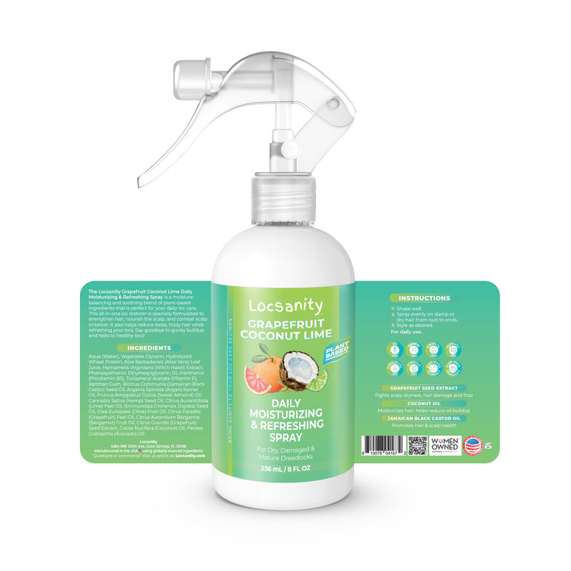 Locsanity Grapefruit Coconut Lime Daily Moisturizing Spray Fine Mist Locking & Tightening & Moisturizing