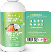 Locsanity Grapefruit Coconut Lime Moisturizing and Tightening Spray Mist w/ Black Hawaiian Sea Salt Locking & Tightening & Moisturizing