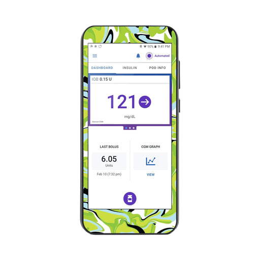 Peelz Green Flow Sticker for Omnipod® 5 Controller – Pump Peelz Peelz/Stickers