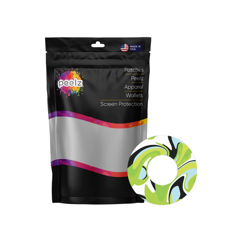 Peelz Green Flow Patch  Tape Designed for the FreeStyle Libre 2 Patch Medical Tape