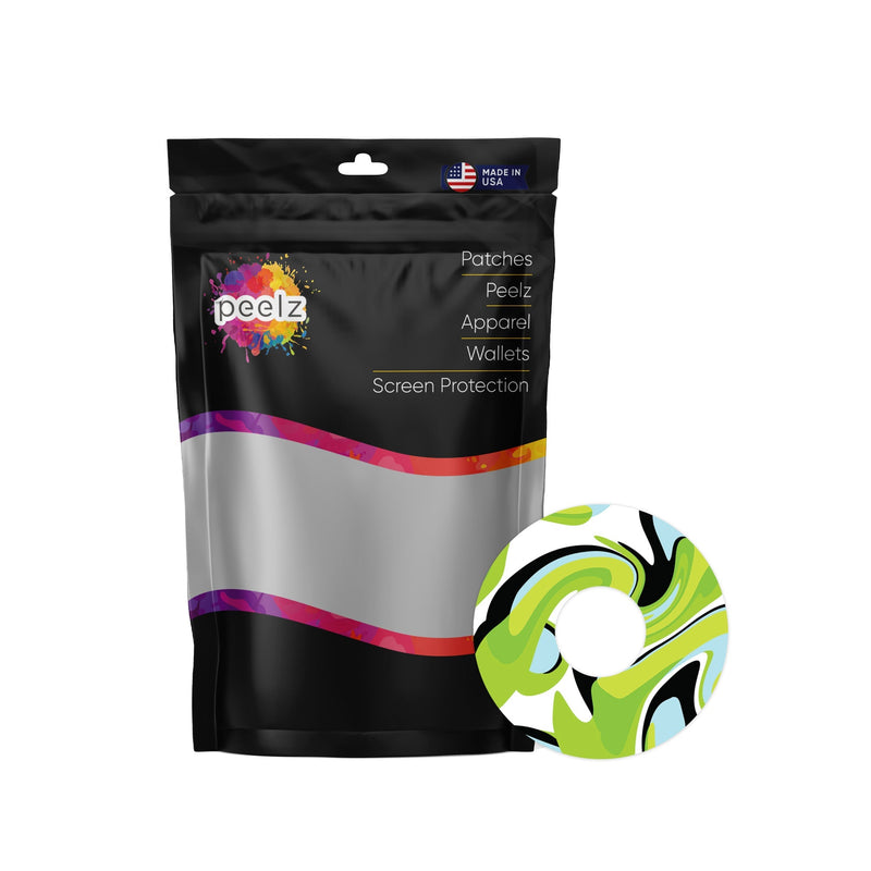 Peelz Green Flow Patch Tape Designed for the FreeStyle Libre 3 Plus & Lingo Patch Medical Tape
