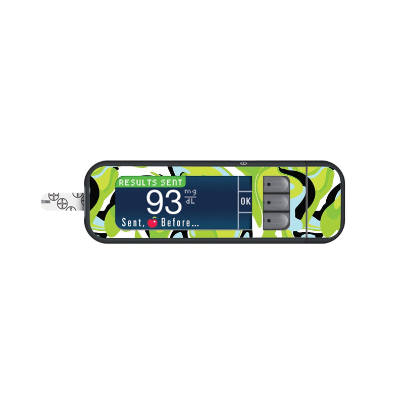 Peelz Green Flow for Bayer Contour Next Glucometer Peelz/Stickers