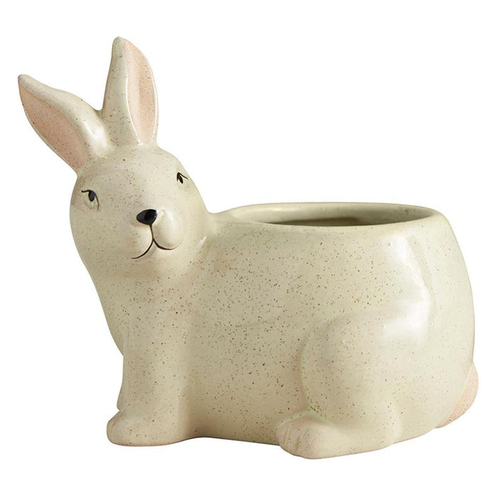 The Bullish Storegreen Rabbit Ceramic Planter | Cute Forest Bunny Shaped Succulents Flower Pot | 3" X 5"