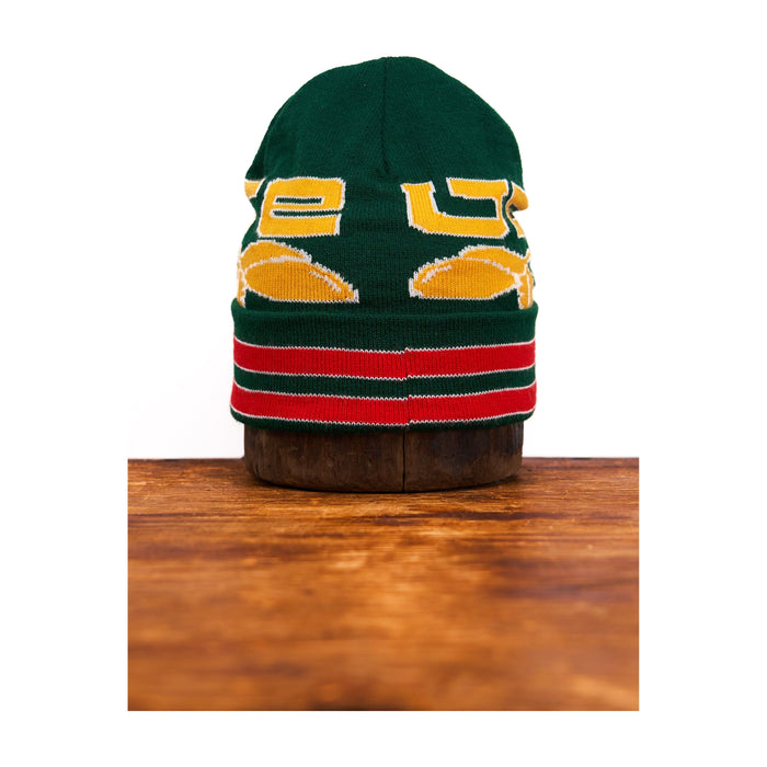 Upstate Stock New Jacquard Embroidered Beanie -  Green Acorn