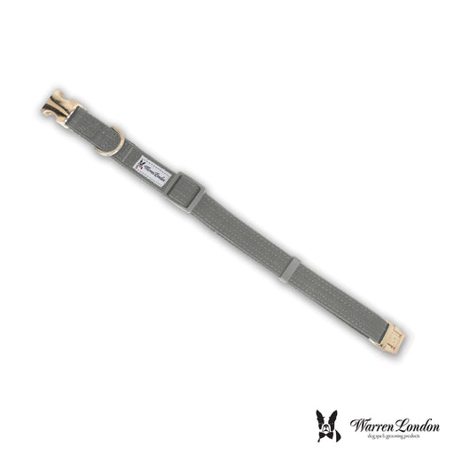 Warren London Fabric Dog Collar - Grey Leashes, Collars & Accessories