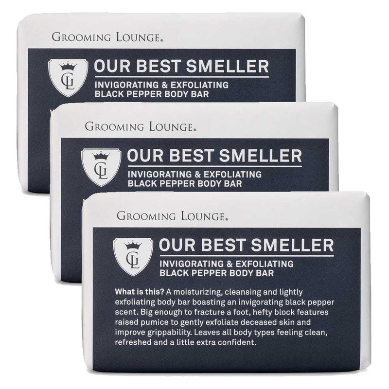 Grooming Lounge Grooming Lounge Our Best Smeller Body Bar 3-Pack (Save $5) Cleansing Bars, Scrub Bars