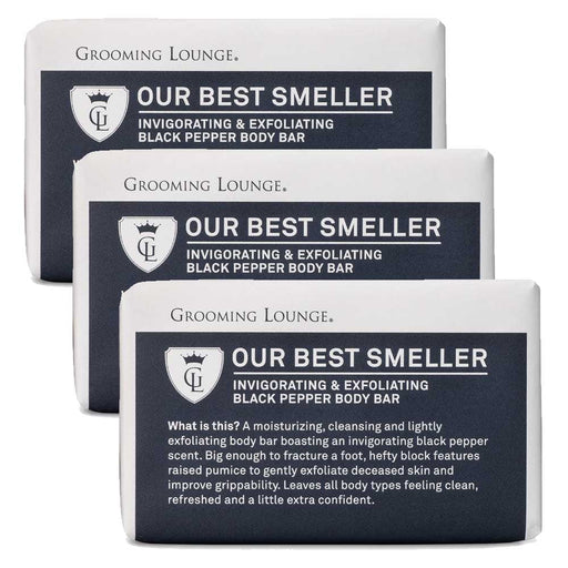 Grooming Lounge Grooming Lounge Our Best Smeller Body Bar 3-Pack (Save $5) Cleansing Bars, Scrub Bars