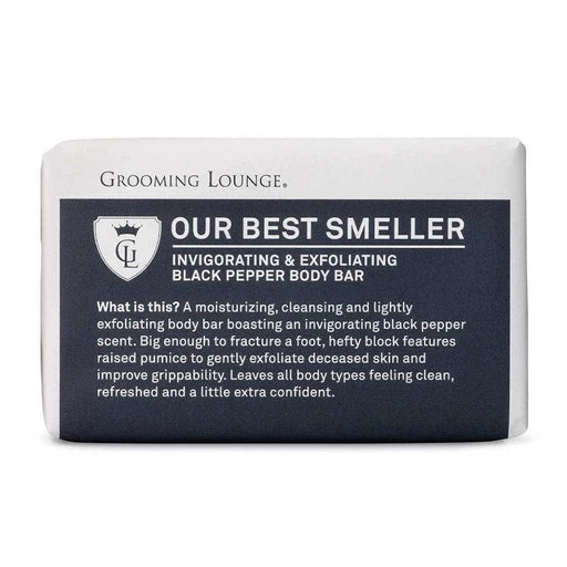 Grooming Lounge Grooming Lounge Our Best Smeller Exfoliating Body Bar - Black Pepper Body Bar For Men Cleansing Bars, Scrub Bars