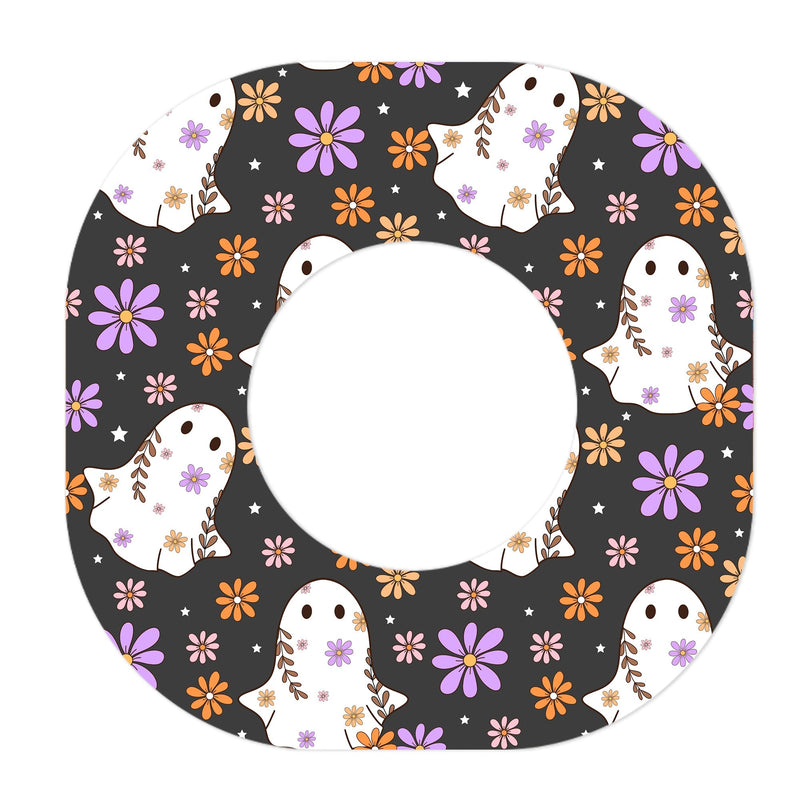 Peelz Groovy Ghosts Dexcom G7 and Stelo Patch Tape - Pump Peelz Patch Medical Tape