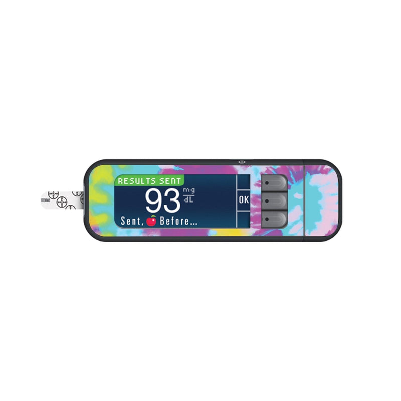 Peelz Groovy Tie-Dye Sticker for Bayer Contour Next Glucometer Peelz/Stickers