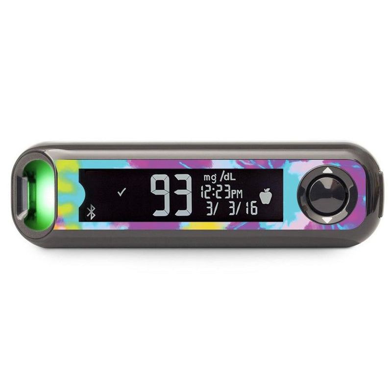 Peelz Groovy Tie-Dye of Paradise for Bayer Contour© Next One Glucometer Peelz/Stickers
