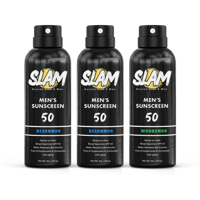 Trio Men's Fragrance Pack SPF 50 by Slam Sunscreen