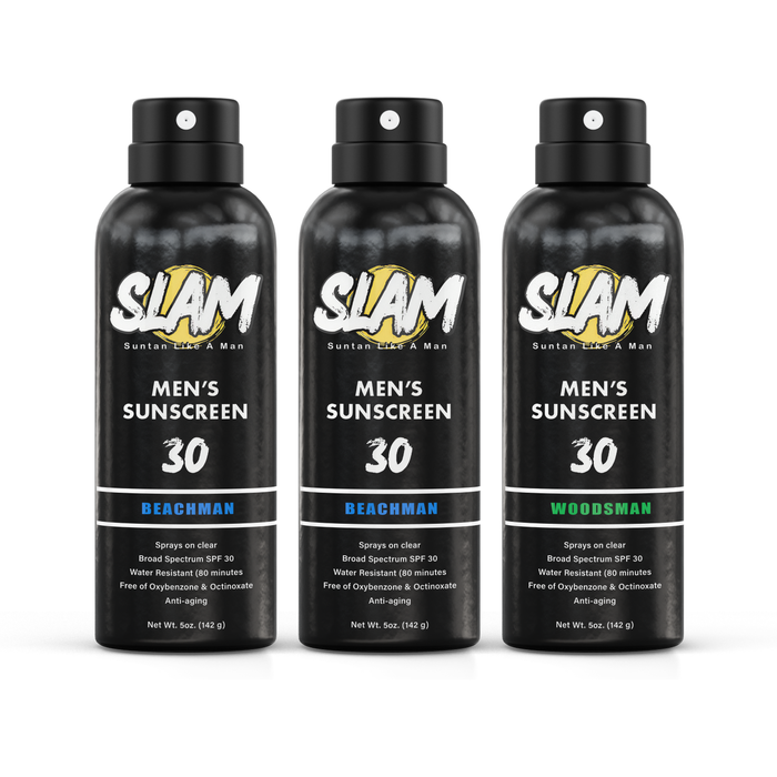 Trio Men's Fragrance Pack SPF 30 by Slam Sunscreen