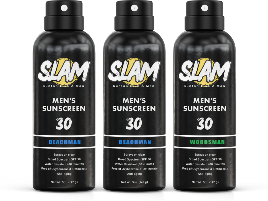 Trio Men's Fragrance Pack SPF 30 by Slam Sunscreen