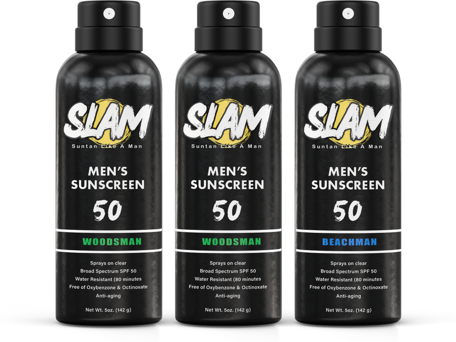 Trio Men's Fragrance Pack SPF 50 by Slam Sunscreen