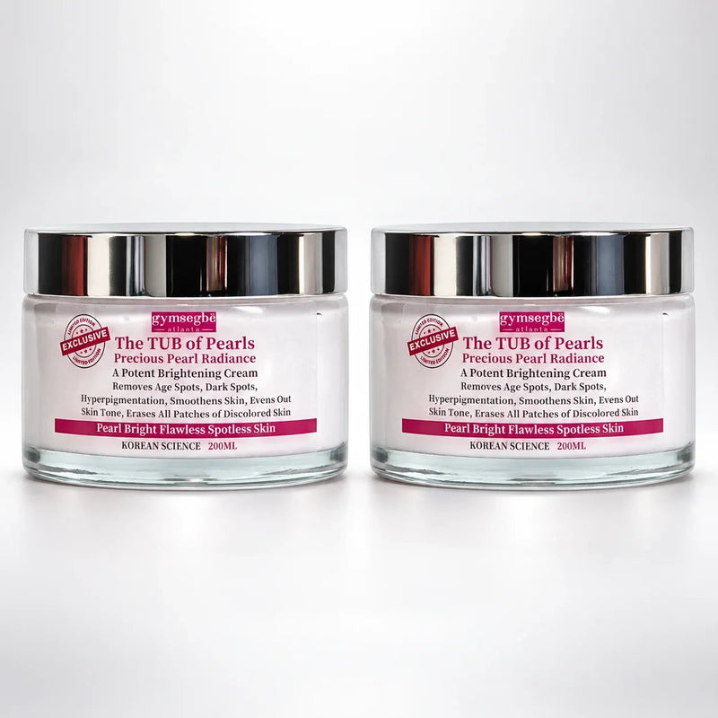 gymsegbë The Tub Of Pearls Precious Pearl Radiance  Brightening Cream Anti-Aging, Dark Spots, Hyperpigmentation White Smoke 2 Jars Save $240