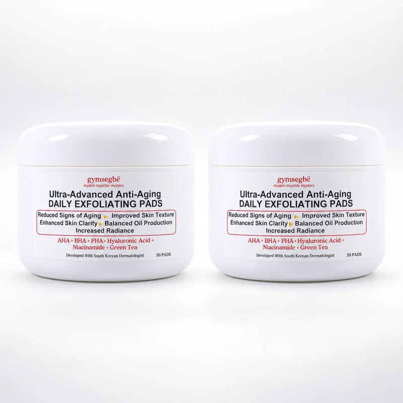 gymsegbë Ultra-Advanced Anti-Aging Daily Resurfacing Pads skincare White Smoke 2 Jars Save $2.99