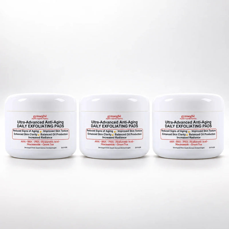 gymsegbë Ultra-Advanced Anti-Aging Daily Resurfacing Pads skincare White Smoke 3 Jars Save $3.98