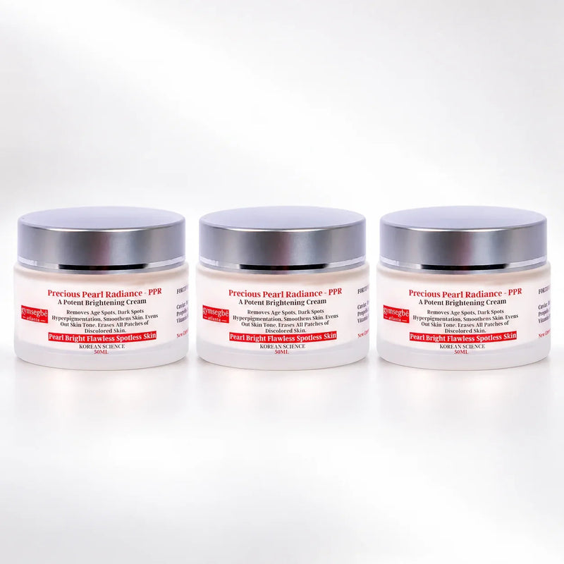 gymsegbë Precious Pearl Radiance Brightening Cream Anti-Aging, Dark Spots, Hyperpigmentation Light Gray 3 Jars Save $13.38